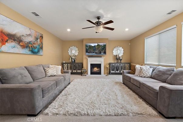 Fireplace, Interior, Living room, Recessed Lighting