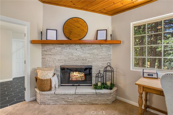 Fireplace, Interior, Wooden Ceilings