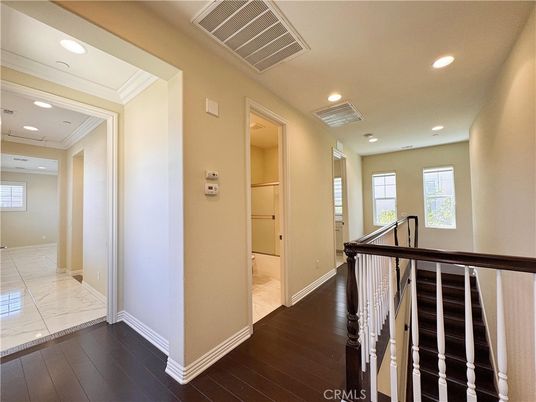 Interior, Marble, Recessed Lighting, Wood Texture Flooring