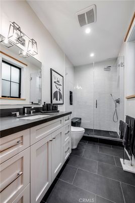 Bathroom, Dual Sink Vanities, Free Standing Baths, Glass Shower, Interior, Recessed Lighting