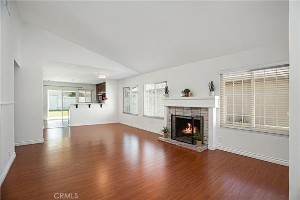 Empty room, Fireplace, Interior, Wood Texture Flooring
