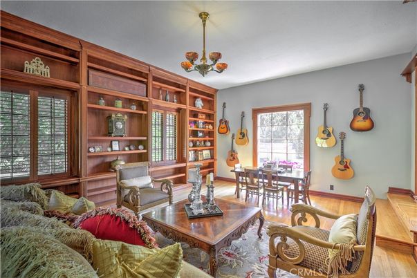 Dining room, Interior, Living room, Pendant Lights, Wood Texture Flooring