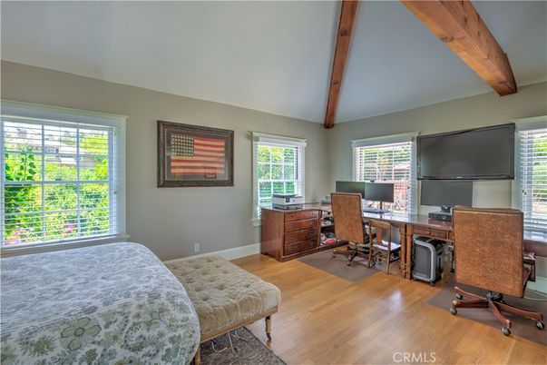 Home Office, Interior, Wooden Beams, Wood Texture Flooring