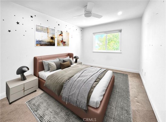 Bedroom, Interior, Recessed Lighting