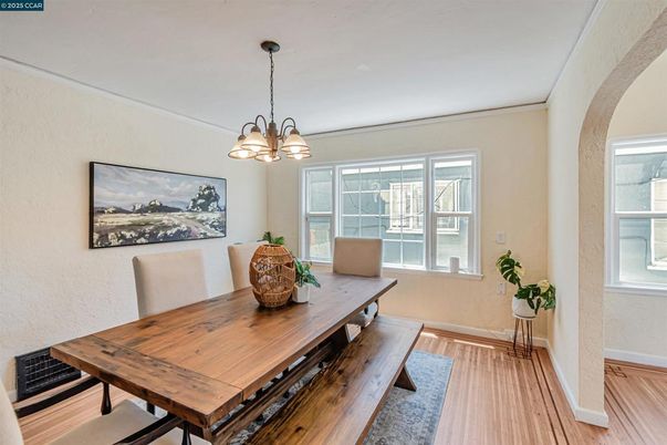 Chandelier, Dining room, Interior, Pendant Lights, Wood Texture Flooring