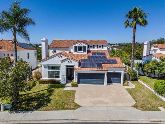 Attached, Exterior, Facade, Solar Panels, Mediterranean