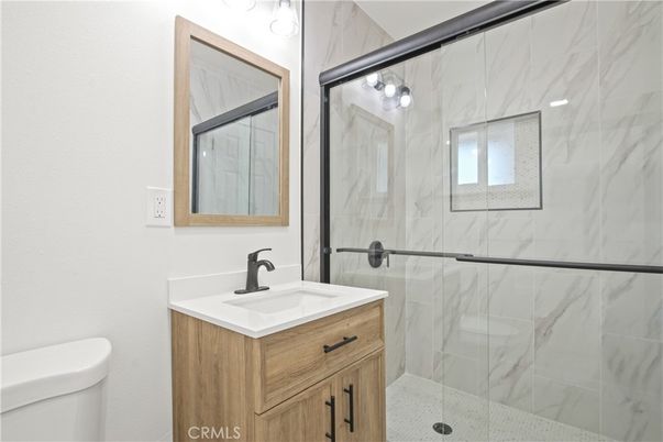 Bathroom, Glass Shower, Interior, Marble Walls