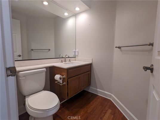 Bathroom, Interior, Recessed Lighting, Wood Texture Flooring