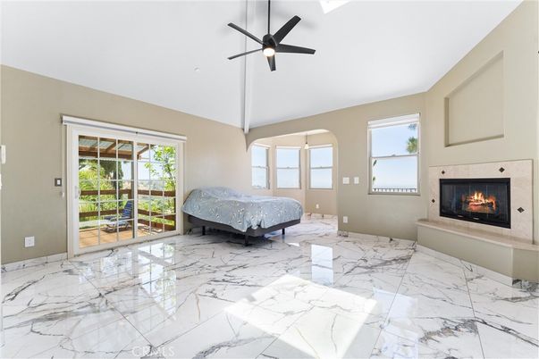 Bedroom, Fireplace, Interior, Marble