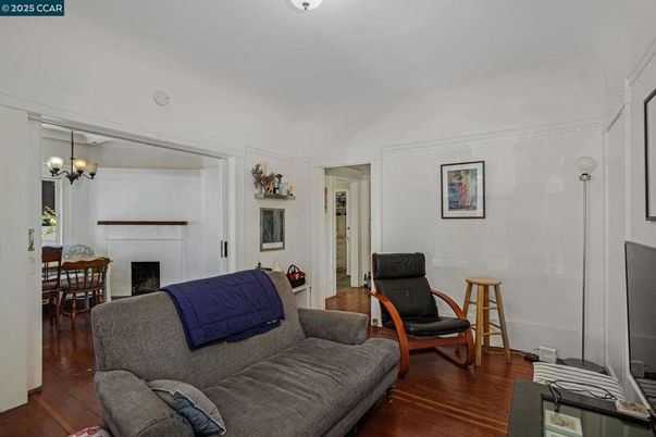 Dining room, Fireplace, Interior, Living room, Wood Texture Flooring