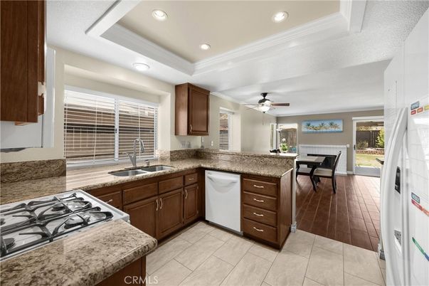 Dining room, Interior, Kitchen, Recessed Lighting, Wood Texture Flooring