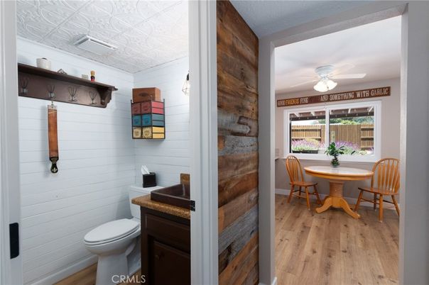 Bathroom, Dining room, Interior, Wood Texture Flooring, Wooden Walls