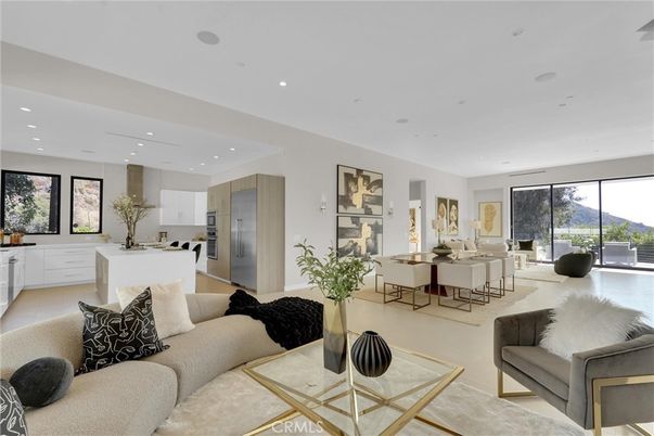 Dining room, Interior, Kitchen, Living room, Recessed Lighting, Stainless Steel Appliances