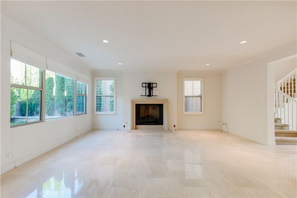 Empty room, Fireplace, Interior, Recessed Lighting