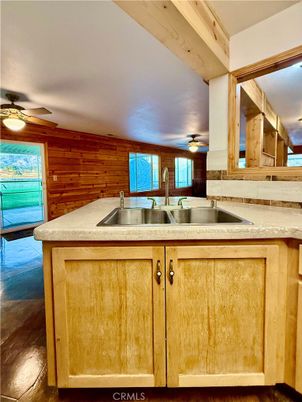 Interior, Kitchen, Wood Texture Flooring, Wooden Walls