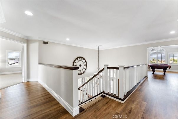 Billiard Table, Game Room, Interior, Recessed Lighting, Wood Texture Flooring