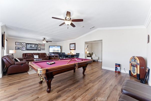 Billiard Table, Game Room, Interior, Wood Texture Flooring