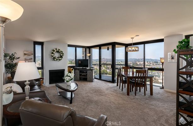 Dining room, Fireplace, Interior, Living room, Pendant Lights