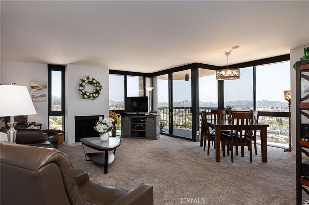 Dining room, Fireplace, Interior, Living room, Pendant Lights