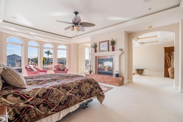 Bedroom, Fireplace, Interior, Recessed Lighting