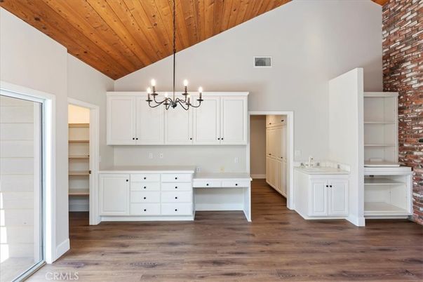 Chandelier, Interior, Stone Walls, Wooden Ceilings, Wood Texture Flooring
