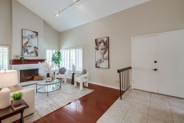 Fireplace, Interior, Living room, Wood Texture Flooring