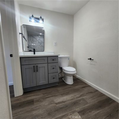 Bathroom, Interior, Marble Walls, Wood Texture Flooring