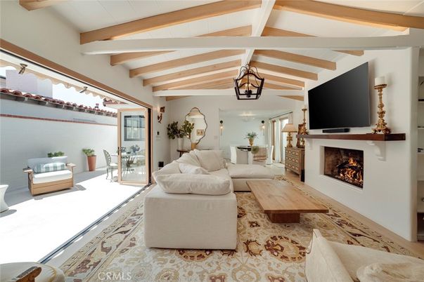 Fireplace, Interior, Living room, Wooden Beams