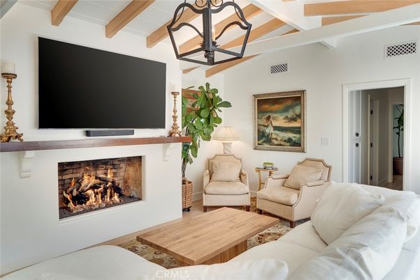 Fireplace, Interior, Living room, Wooden Beams