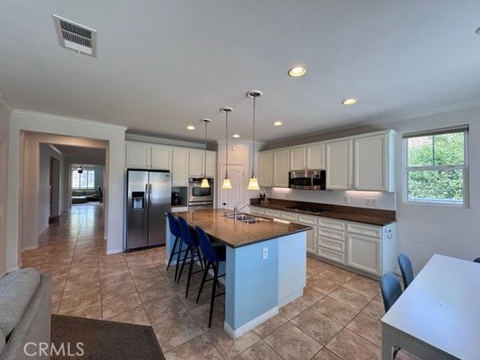 Interior, Kitchen, Pendant Lights, Recessed Lighting, Stainless Steel Appliances