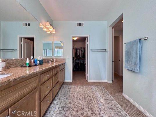 Bathroom, Dual Sink Vanities, Interior, Walk-in Closets