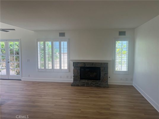 Empty room, Fireplace, Interior, Wood Texture Flooring