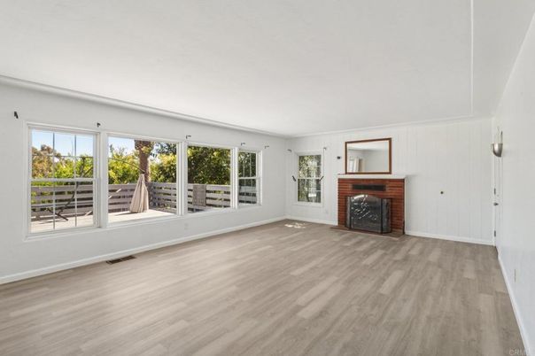 Empty room, Fireplace, Interior, Wood Texture Flooring