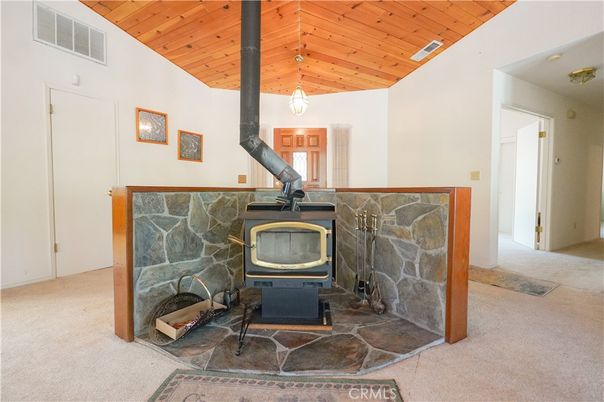 Fireplace, Interior, Pendant Lights, Wooden Ceilings