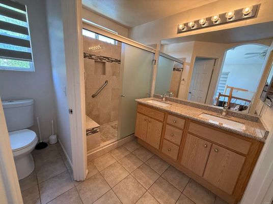 Bathroom, Dual Sink Vanities, Glass Shower, Interior
