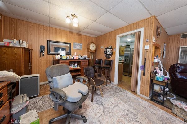 Home Office, Interior, Wood Texture Flooring, Wooden Walls