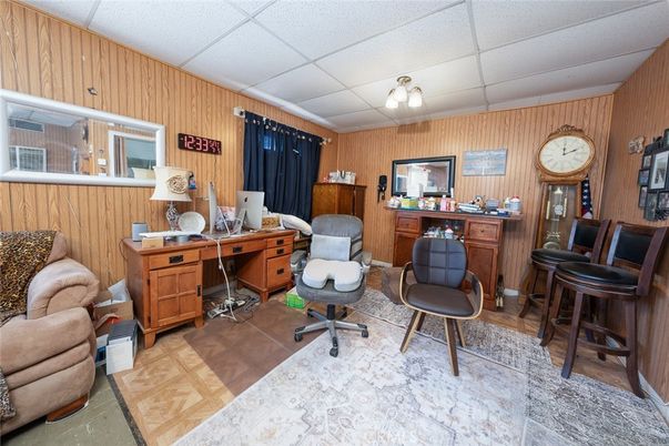Home Office, Interior, Wood Texture Flooring, Wooden Walls