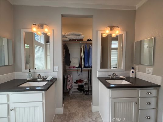 Bathroom, Dual Sink Vanities, Interior, Walk-in Closets