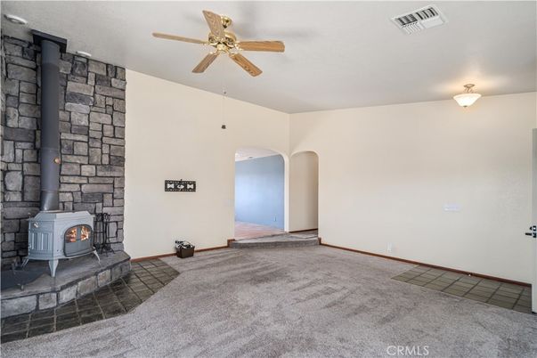 Empty room, Fireplace, Interior, Stone Walls