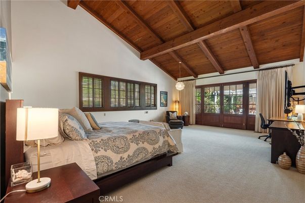 Bedroom, Interior, Pendant Lights, Wooden Beams, Wooden Ceilings