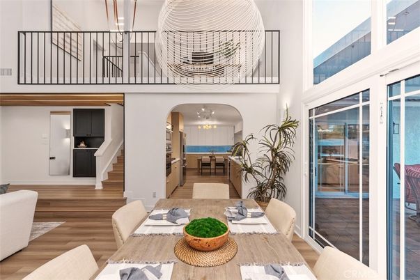 Dining room, Interior, Wood Texture Flooring