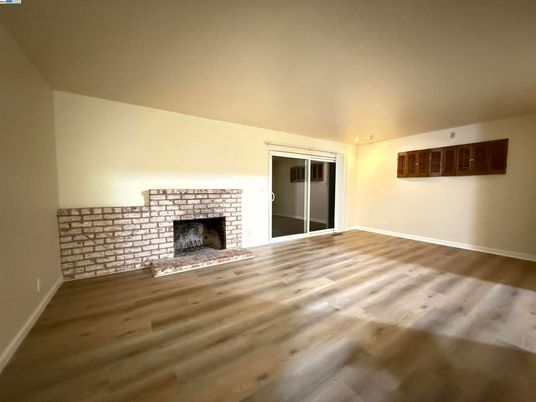 Empty room, Fireplace, Interior, Wood Texture Flooring
