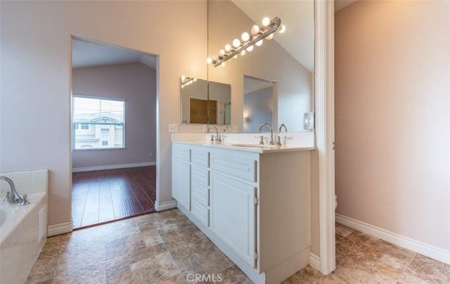 Bathroom, Dual Sink Vanities, Interior, Wood Texture Flooring
