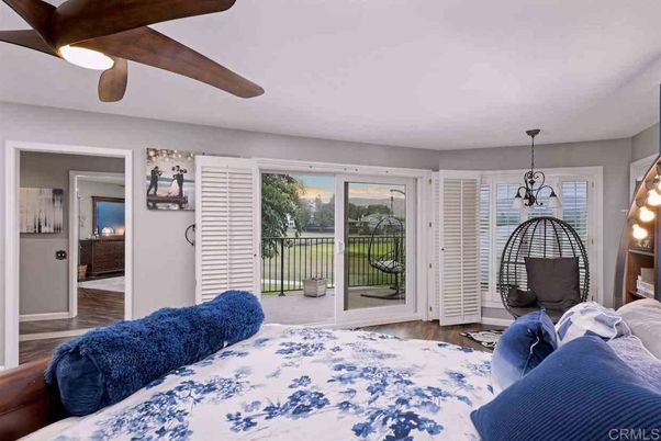 Bedroom, Interior, Pendant Lights, Wood Texture Flooring