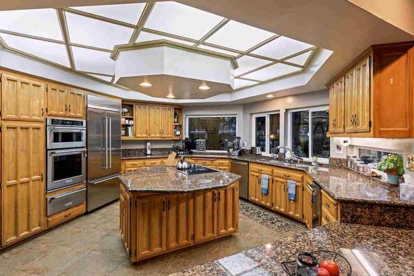 Glass Ceilings, Interior, Kitchen, Recessed Lighting, Stainless Steel Appliances, Sun Room