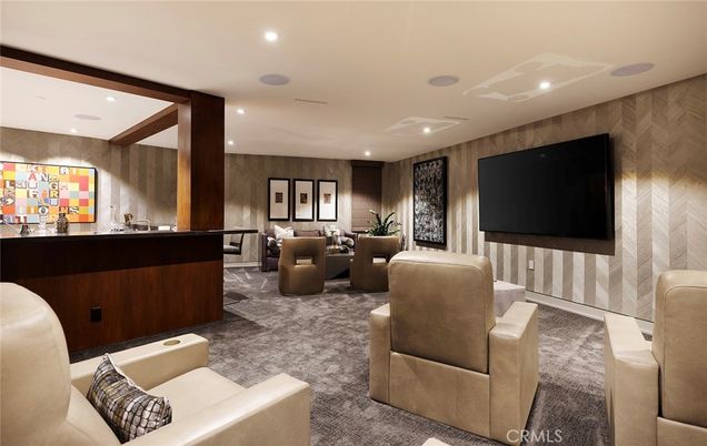 Interior, Living room, Recessed Lighting, Theatre Room