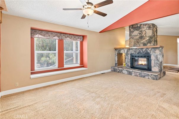 Empty room, Fireplace, Interior, Stone Walls