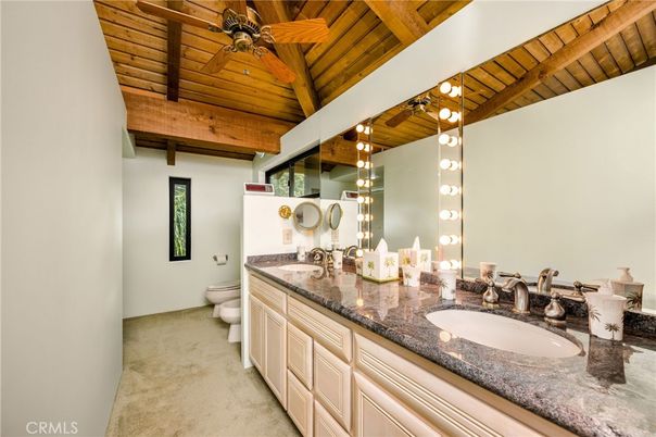 Bathroom, Dual Sink Vanities, Interior, Wooden Beams, Wooden Ceilings