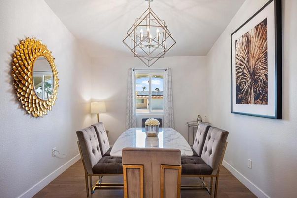 Chandelier, Dining room, Interior, Pendant Lights, Wood Texture Flooring
