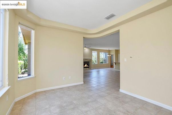 Empty room, Fireplace, Interior